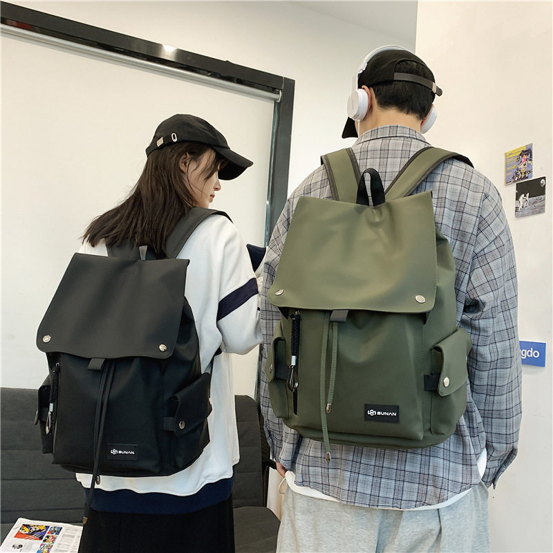 潮牌简约时尚双肩背包新款情侣大容量初高中学生书包洋气休闲背包