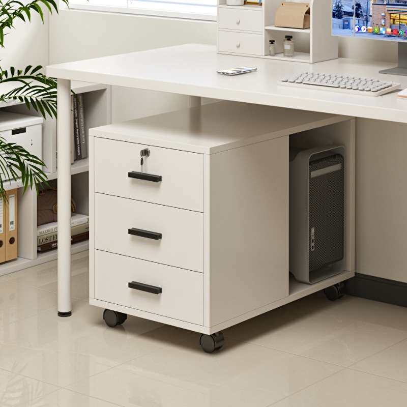 文件柜主机柜抽屉式办公室桌下可移动带锁家用收纳柜资料柜置物柜