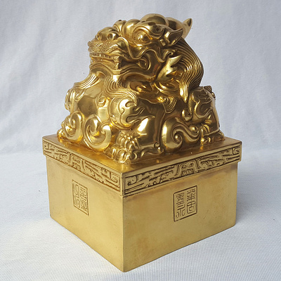 定制公貔貅铜印章独角皮休玉玺中式摆件工艺品礼品饰品支刻字办公
