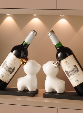 红酒架摆件高档高级感小众家居客厅酒柜电视机柜创意鹿装饰品