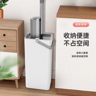 新款 胶棉吸水大号墩布一拖净 海绵免手洗拖把家用拖地神器带桶套装