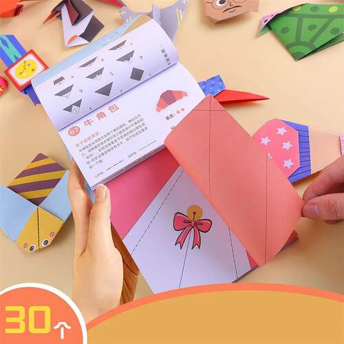 Origami Kit 30/108 Sheets Origami Paper Craft Guiding Book D