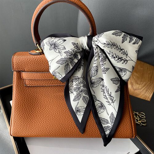 Fashion Print Hair Ribbon Scarf Women Neck Tie Bag Scarfs Sa