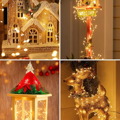 LED Firecracker String Lights Fairy Christmas Decorations
