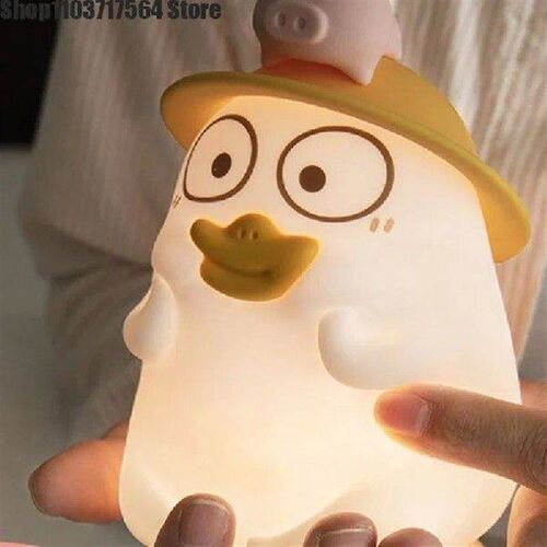 Pat duck silicone nightlight bedroom sleep bed cute