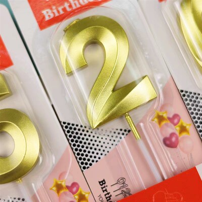birthday cake digital candles party decoration card Number