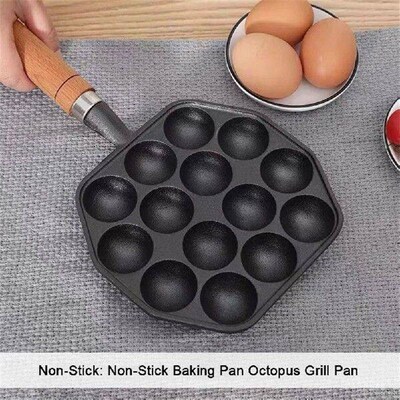 14 Holes Non Stick Octopus Ball Plate Takoyaki Grill Pan