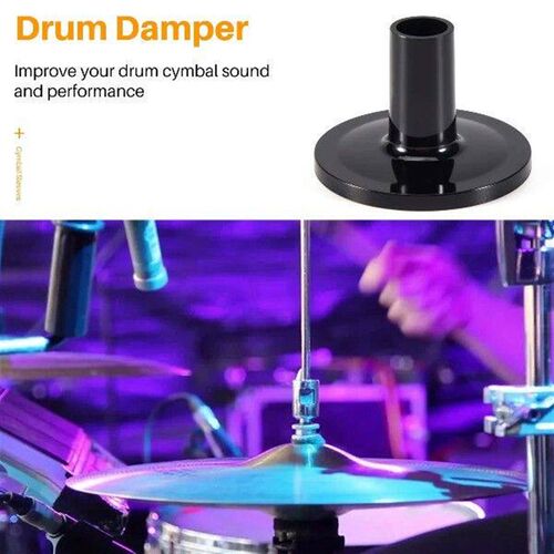 8Pcs Cymbal Sleeves 8PCS 38x26mm Black Drum Cymbal Sleeves