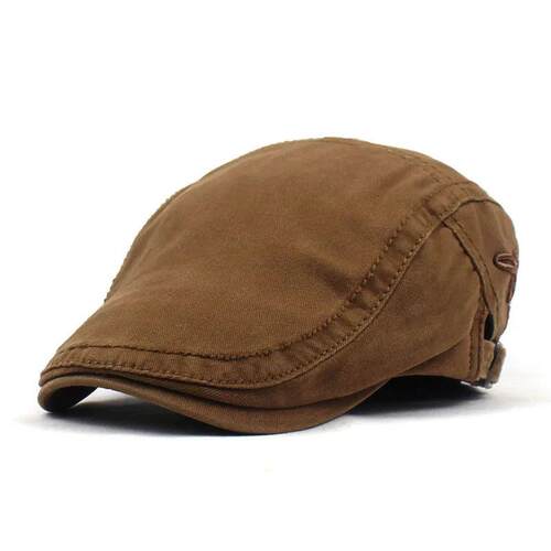 Spring Cotton Letter Embroidery Newsboy Caps Men Flat Peaked