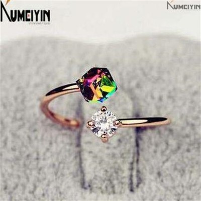 -valentine's day gift diamond rose gold zircon ring ring