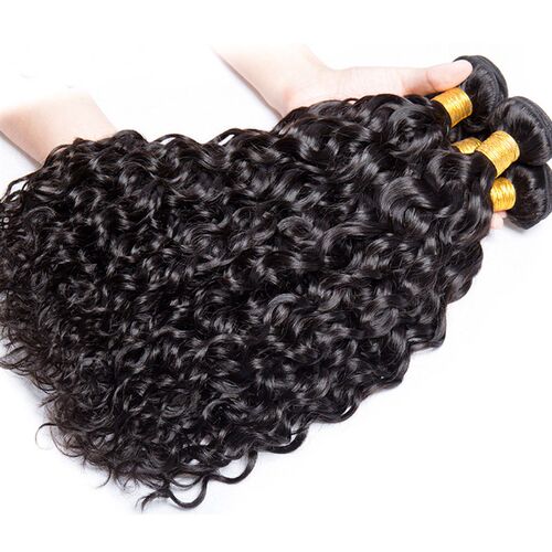 Real Person Hair Curtain Waterwaveextensionhumanhairnaturalb