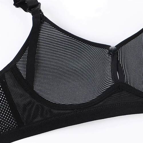 Woman Maternity Nursing Bras Solid Color Front Open No Under