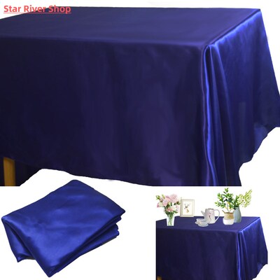 Rectangle Table Cloth Satin Tablecloth Overlays Wedding Chri