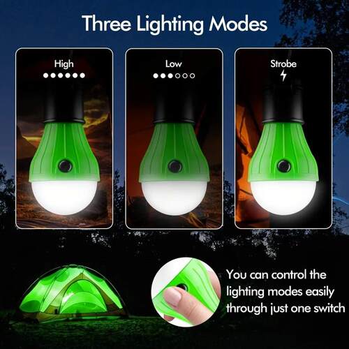 1pc Portable 3LED Outdoor Hanging Light - Perfect for Campin