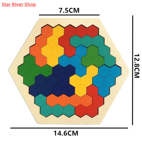 Educational Toy for Kids Colorful 3D Puzzle Wooden Tangram B