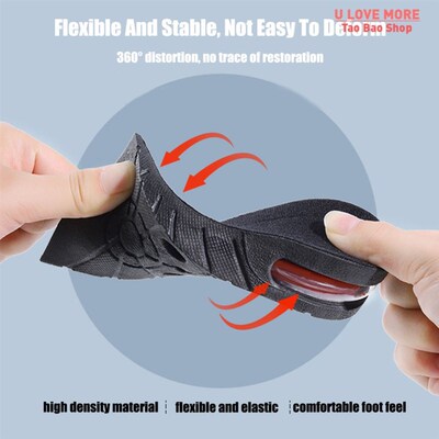 Height Increase Insoles for Men Women Elevator Shoes Cushion