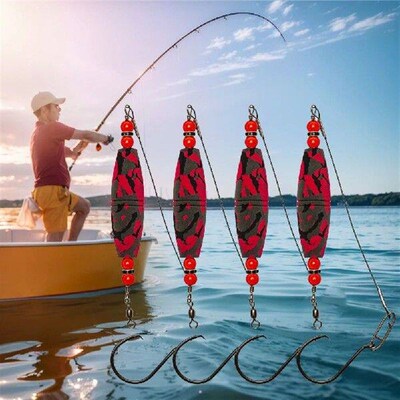 4Pcs Catfish Float Rigs with Hook Fishing Bobbers High