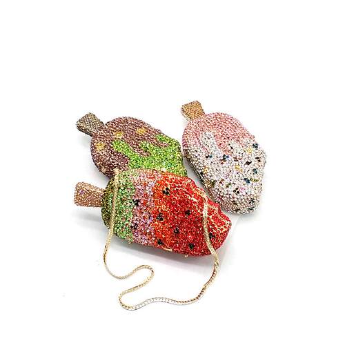 Classical women accessories diamonds luxury clutches ice lol
