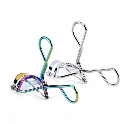Protable Colorful/Silver Curl Eyelashes Tweezer Curling Eye