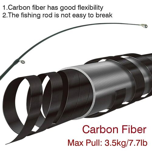 5 Layers Fishing Rod 1.8m-3.6m Max Pull 3.5KG Carbon Fiber S