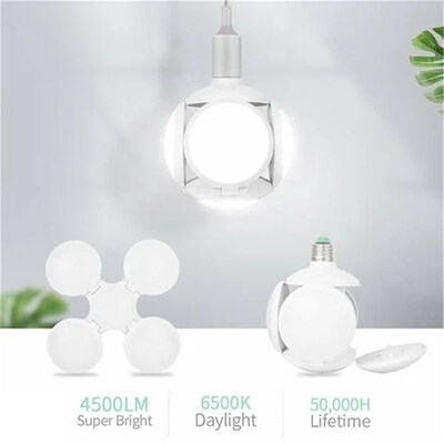 40W 120LED E27 Garage Light Bulb Deformable Ceiling Fixture