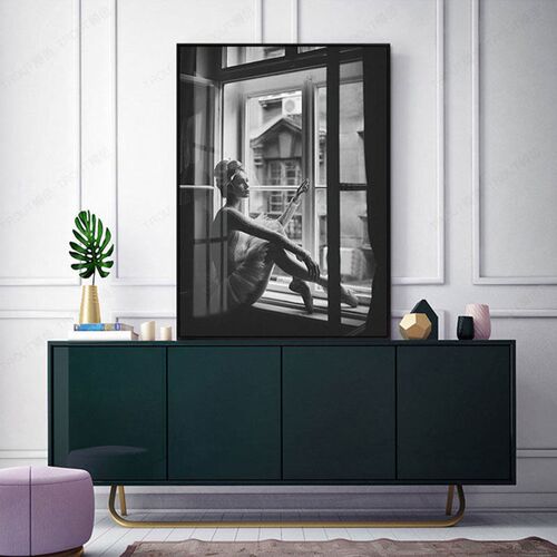 Modern Simple Black and White Grey Decorative Painting Livin