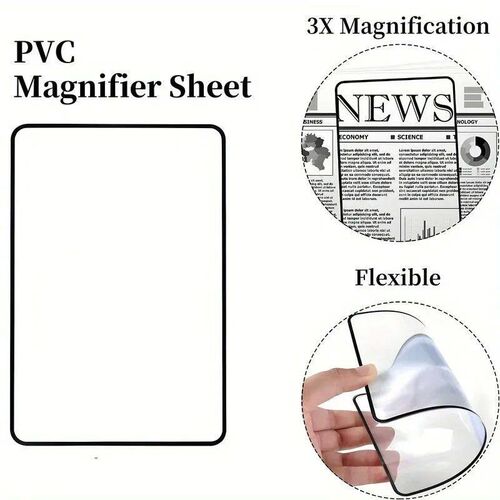 Full Page Magnifying Glass Large Sheet Reading Aid Lens for