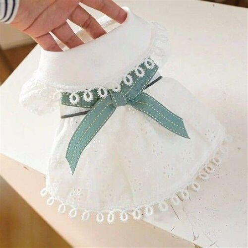 Bichon Frise White Spring Cat Dog Dress Hollow Out Soft