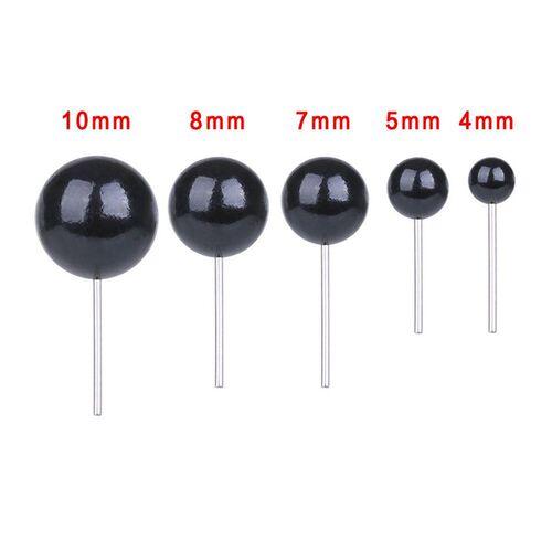 100/500pcs DIY 3-12mm Round Flat Black Eyes Plastic Eyes Eye