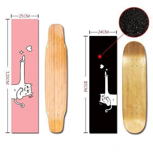 120X25cm Digital Spray Emery Skateboard Sandpaper Double Roc