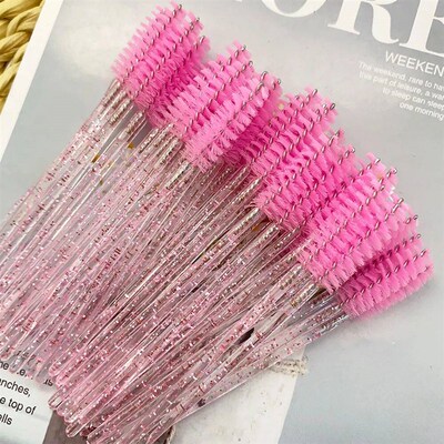 500pcs Disposable Mascara Wands Eyelash Brush Spoolies for E