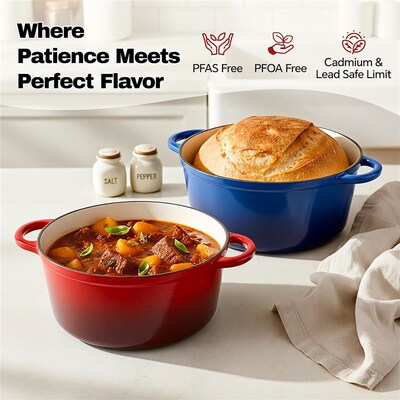 Cast Iron Dutch Oven Pot Sourdough Bread Baking Cookware
