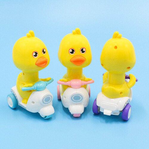 Press yellow duck ack car motorcycle nerta toy car