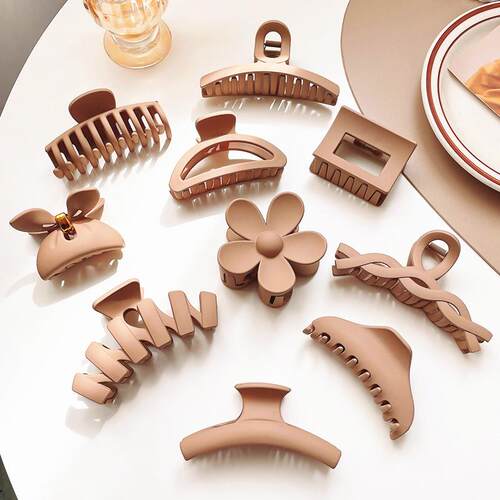 Matte Solid Hair Claw Elegant Simple Acrylic Hair Clips Hair