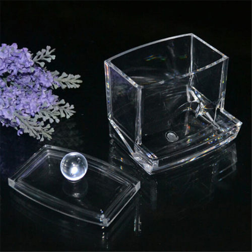 Acrylic Cotton Swabs Storage Holder Box Portable Transparent