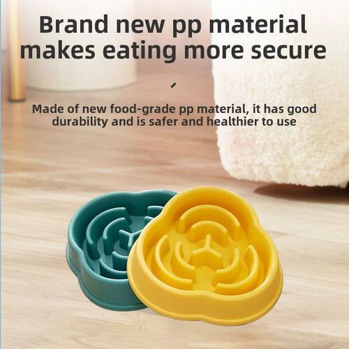 1pc Dog Slow Food Bowl Plastic Anti-Choking Slow Eating Clou
