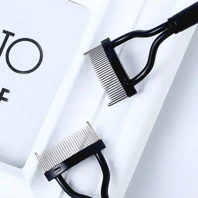Eyelash Separator Metal Teeth Foldable Eyelash Curler Beauty