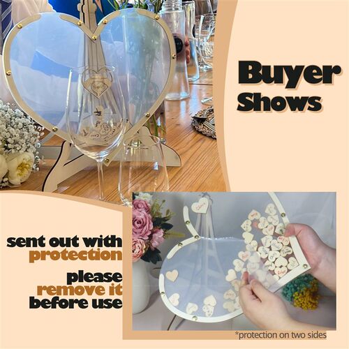 Wedding Guest Book Alternative Wedding Decor-Drop Heart Gues