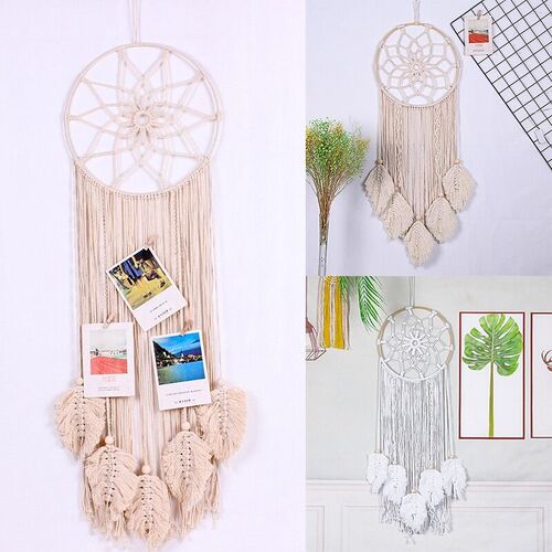 Dream Leaf Hand-woven Cotton Fabric Wall Hanging India Net