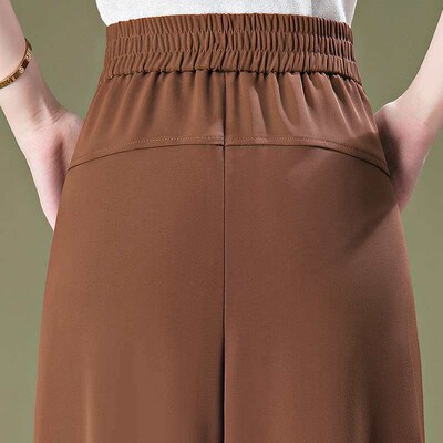 Harem pants for women. Summer ice silk thin elastic high-wai