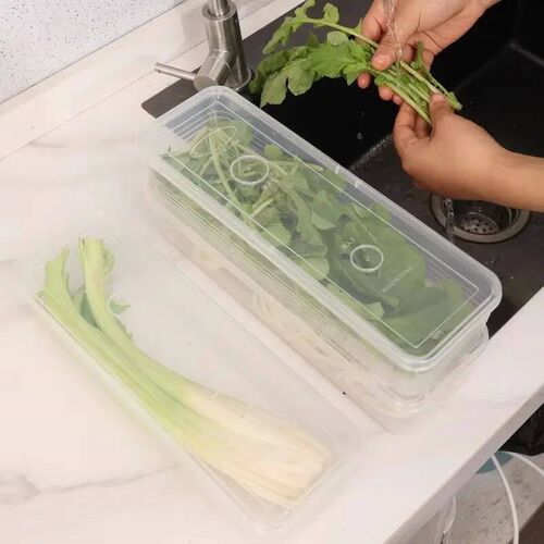 1/5PCS Refrigerator Storage Boxes Scallions Fresh Box Food C