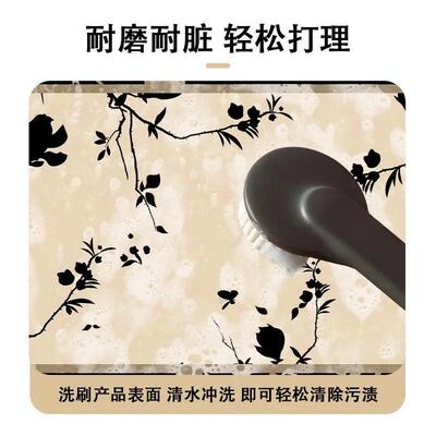 Kitchen long floor mat leather non slip carpet luxury rug