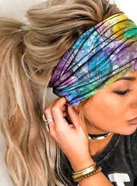 Bohemia Wide Cotton Stretch Women Headbands Headpiece Head W