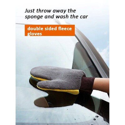 Glass Cleaning Gloves Chenille Coral Fleece Gloves Glass