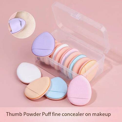 6Pcs Mini Finger Puff Foundation Small Air Cushion Powder Ma