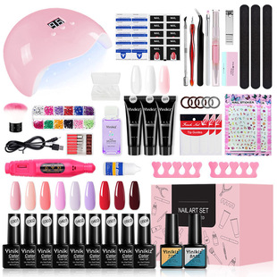 Manicure Set Poly Nail Gel Kit Professional Nail Set With