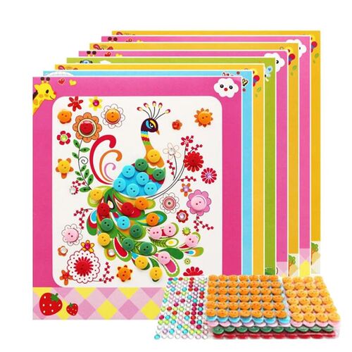 5Pcs DIY Craft Toys Button ers Pompom ers Diamond ers Painti