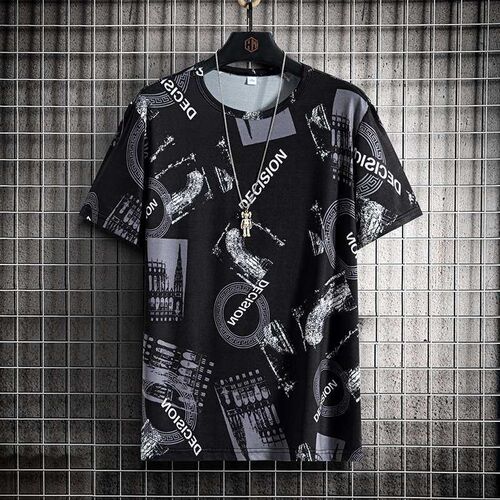 High-end Ice Silk Quick-drying Short-sleeved Mens Extra Lar