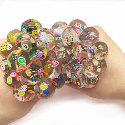 6cm Anti-Stress Squishy Ball Funny Fruit Slice Grape