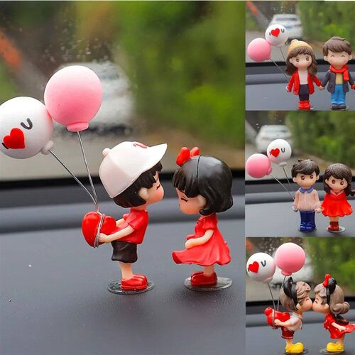 Car Accessories Cute Cartoon Couples Action Figure Figurines